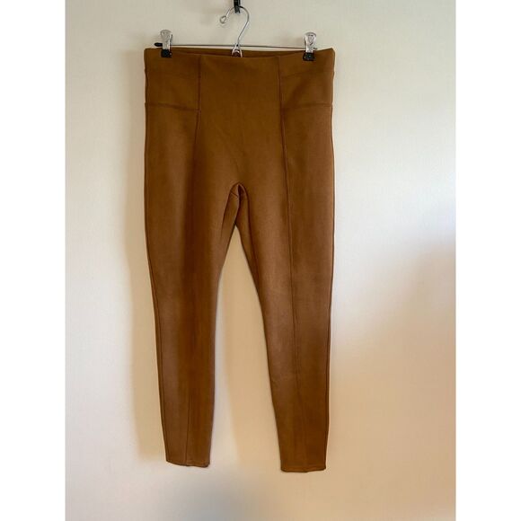 Faux Suede Leggings Rich Caramel - SPANX - Size LARGE - Picture 4 of 6